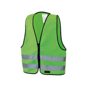 REFLEKSVEST M/GLIDELÅS GRØNN  XS 4-6ÅR