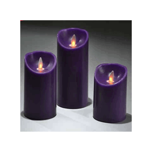kubbelys i voks lilla Ø7,5cm X H15cm